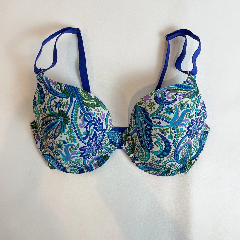 NWOT Soma Memorable Full Coverage Bra 34DD Floral Paisley